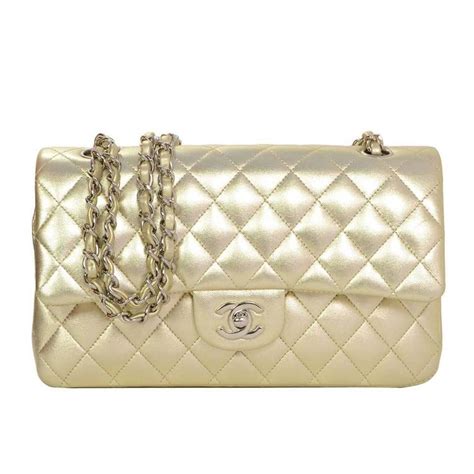 chanel classic bag gold